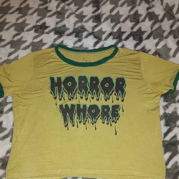 Eye Candy 'Horror wh' Crop Top - Picture 1 of 2
